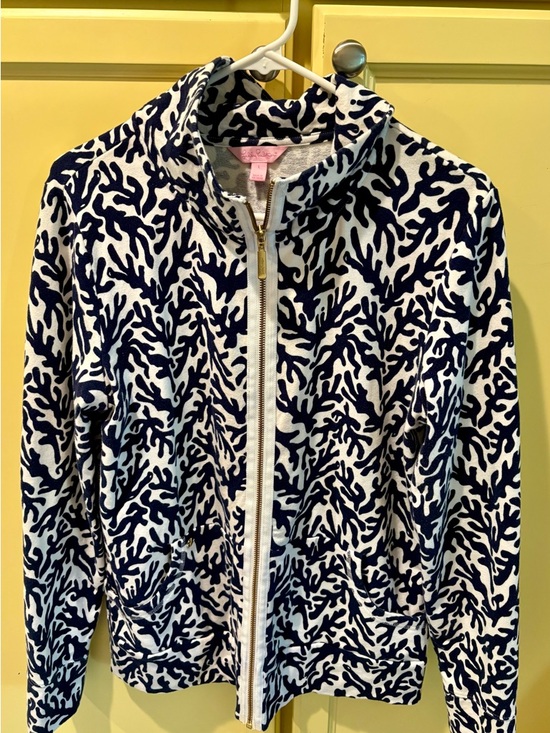Lilly Pulitzer Jackets & Blazers - Lilly Pulitzer Leona “Good Reef” Coral-Print Zip Jacket Sz Large